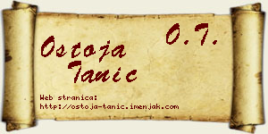 Ostoja Tanić vizit kartica